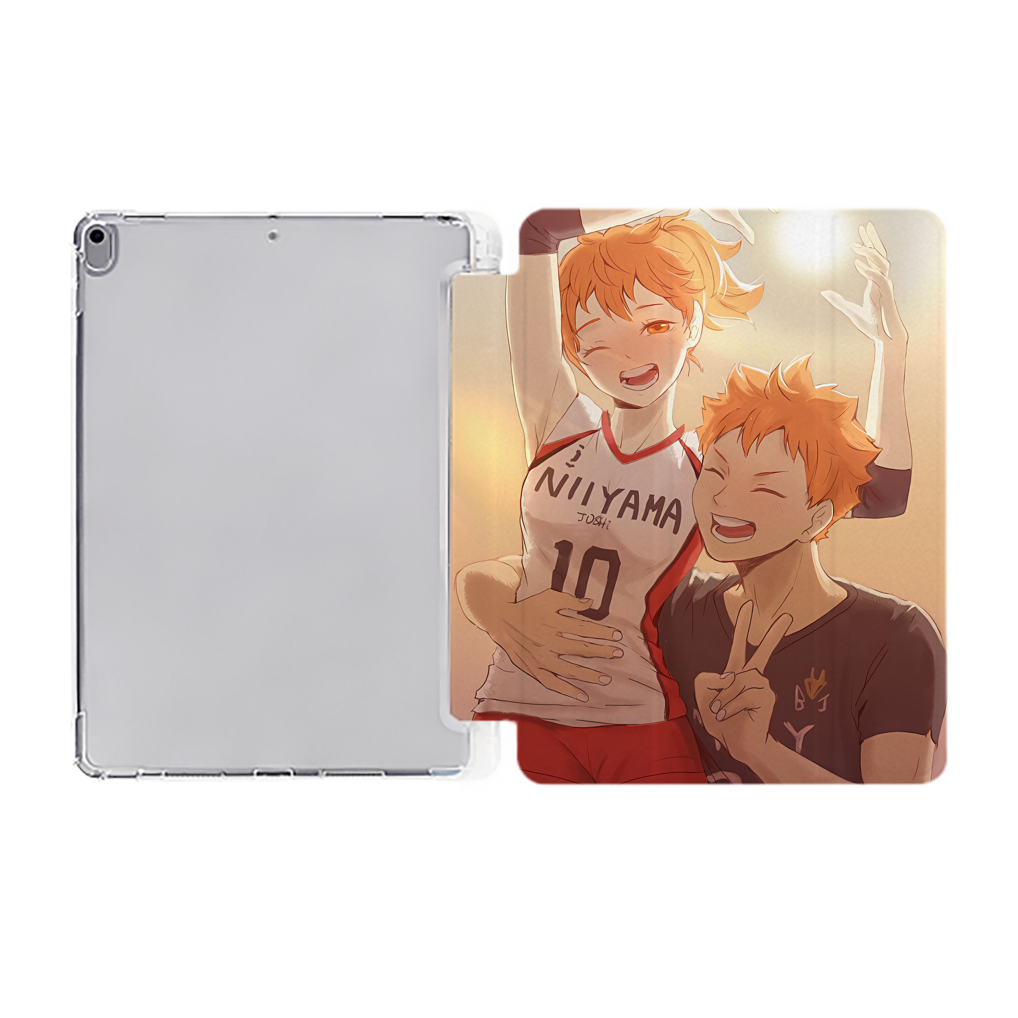 （画像用） ハイキュー!! Haikyu!! IPad ケース ペン収納付き 三つ折りスタンド PUレザー×シリコン 対応機種9.5/10.5/10.9インチ